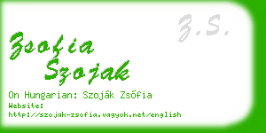 zsofia szojak business card